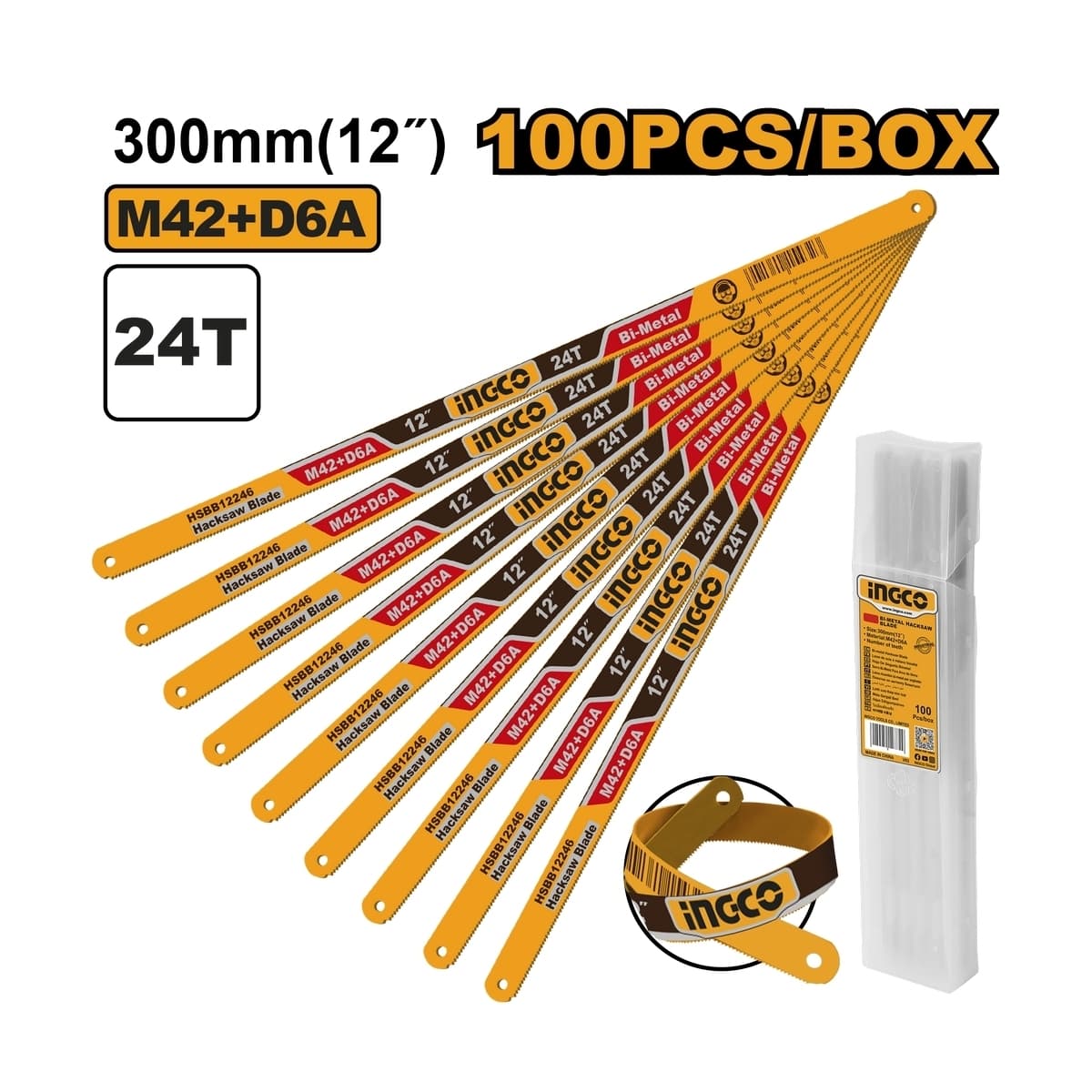ใบเลื่อยตัดเหล็ก 12 นิ้ว 24 ฟัน รุ่น HSBB12246