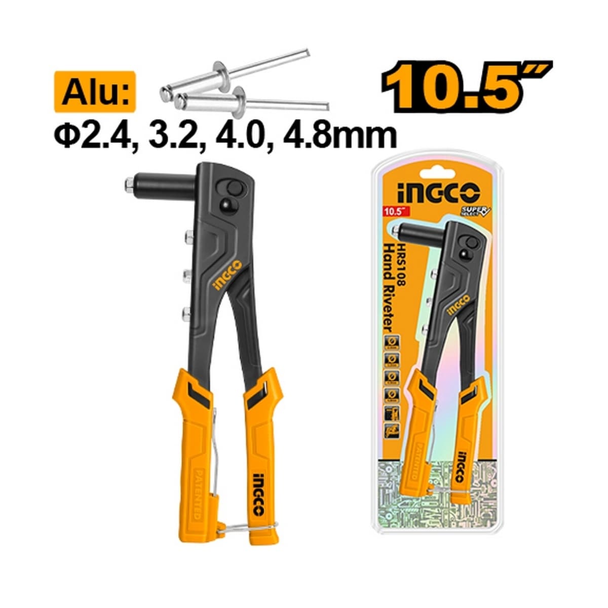 คีมย้ำรีเวท ขนาด 10.5 นิ้ว รุ่น HRS108